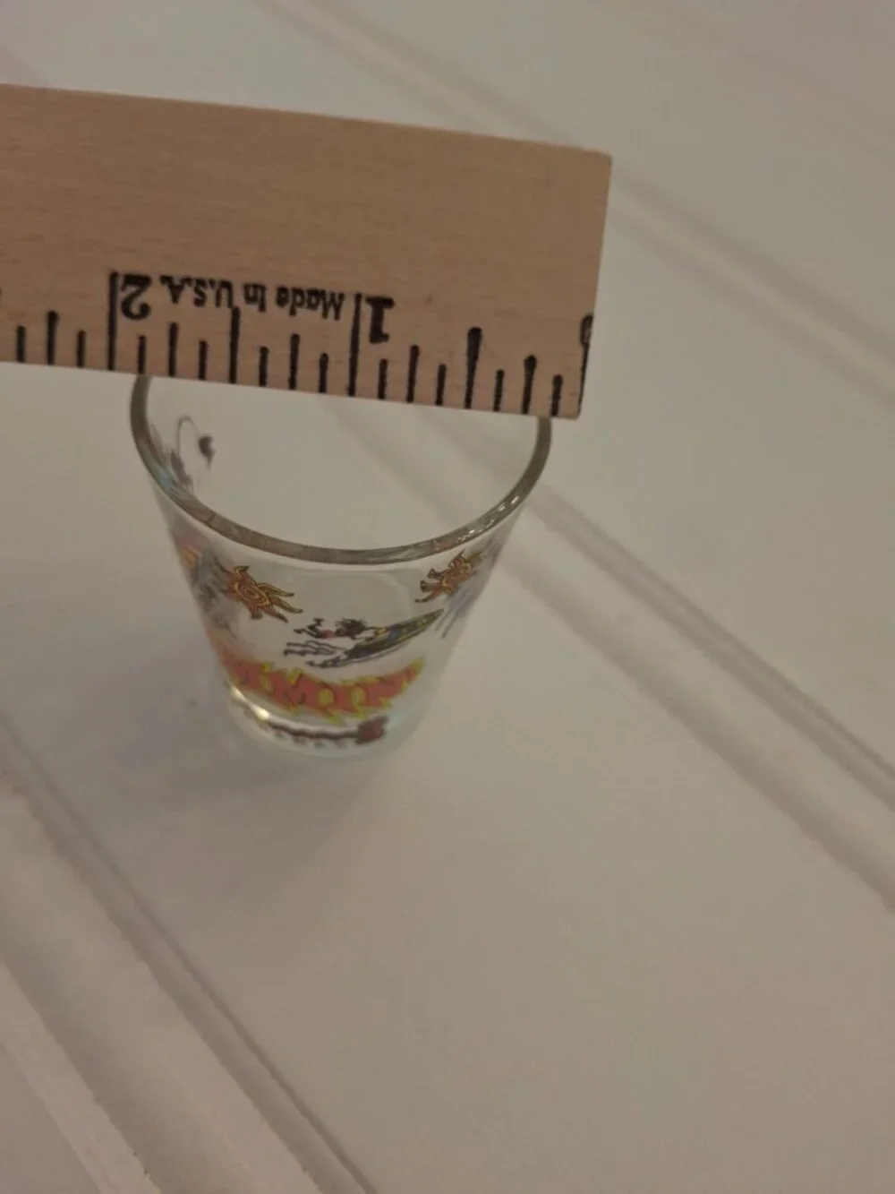 Vintage Jammin Bahamas Shot Glass Frosted Caribbean Surf Reggae Souvenir Barware